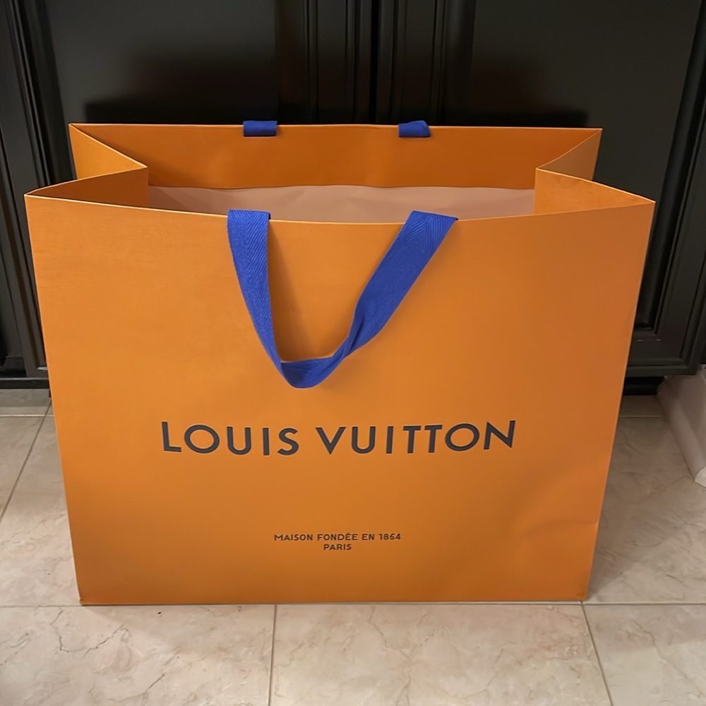 LARGE LOUIS VUITTON SHOPPING BAG!  19 inches by 16 inches!